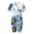 thumbnail image 5 of Atogsazn Womens 2 Piece Sets Summer Outfits 2024 Fashion Two Piece Lounge Matching Set Oversized T Shirts Biker Shorts Tracksuit Light Blue M on Clearance, 5 of 7
