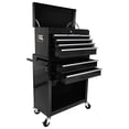 thumbnail image 5 of 8-Drawer Rolling Tool Chest, Black Steel Tool Storage Cabinet with Locking Wheels & Work Surface, 24.2" x 13" x 42.8", 5 of 12