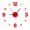 Red, variant on Creative Frameless DIY Wall Clock Wall Decal Home Silent Clock Living Room Office Wall Decoration