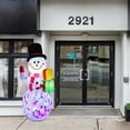thumbnail image 5 of Christmas Snowman Inflatable Model, Inflatable Yard Decorations, Vibrant Effect, Built-in LED Lights, Easy to Set up Holiday Decoration for Families, Courtyards, Gardens, Lawns, Christmas Holidays, 5 of 8