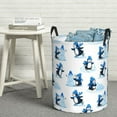 thumbnail image 6 of Sikiie Penguin Winter Fun Print Round Dirty Clothes Basket, Waterproof Standing Foldable Storage Basket, for Laundry Room, Bedroom, Bathroom Storage-Small, 6 of 6