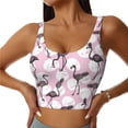 thumbnail image 3 of Rocae Pineapple Flamingo for Sports Bra for Women Sports Vest with Performance Stretch and Quick Dry FabricMedium, 3 of 9