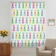 thumbnail image 2 of Easter Bunny Sheer Curtains 108" Extra Long, Colorful Rabbits Love Heart Vintage Country Light Filering Curtains, Privacy Drapes Simi Floor to Veiling Curtain for Living Room Large Window Treatment, 2 of 9