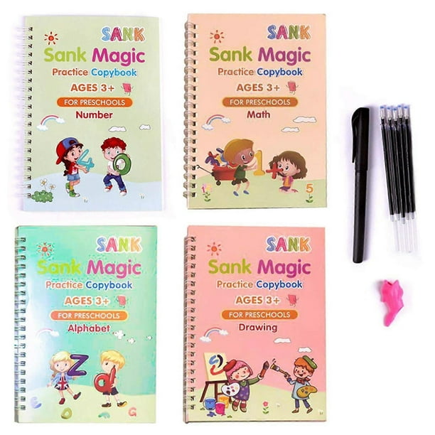 Magic Practice Copybook English Tracing Grooves design Baby Writing Drawing Book