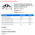 thumbnail image 2 of Front Lower Control Arm and Tie Rod End Kit 6 - Compatible with 2009 - 2017 Chevy Traverse 3.6L V6 2010 2011 2012 2013 2014 2015 2016, 2 of 2