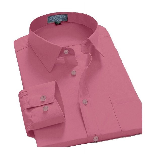 walmart long sleeve dress shirts Basic Shirts Men's Regular Fit Long Sleeve Button Down Dress Shirt, Size: 17-17, Blue