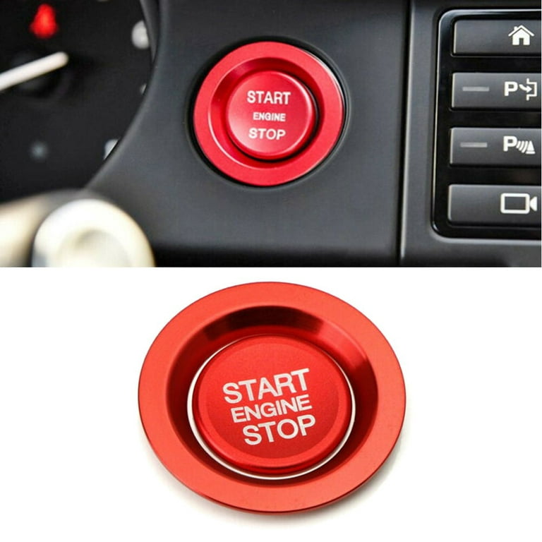 Keyless Engine Push Start Button Cover w/ Ring for Jaguar F-Type