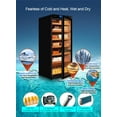 thumbnail image 4 of Cigar Climate Control Cabinet, Raching 330L Cigar Humidor Cabinet for Storing&Aging, Wood Frame with Constant Temperature and Humidity System, 6 Premium Canada Cedar Trays - Piano Paint Black, 4 of 9