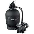 thumbnail image 1 of LANCHEZ 18in Sand Filter Pump for Above Ground Pool with Timer, 1.5HP, Max 4900GPH for Pools Up to 20000GAL, 6-Way Valve Pool Sand Filter System, Enhanced Circulation for Crystal-Clear Pool, 1 of 8