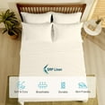 thumbnail image 4 of Hotel Brand 1000 Thread Count 6-Piece Extra Deep Pocket Super Soft Sheet Set Fit Upto 22 Inches Deep Pocket, Solid Pattern, 100% Egyptian Cotton @ 'hotellinen' (Queen, Ivory ), 4 of 5