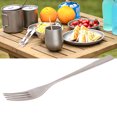 thumbnail image 4 of Cutlery, Universal Heat Resistant Outdoor Camping Tableware Easy Clean  For Hiking For Picnic Ti26 Mirror Light Fork,Ti27 Mirror Light Spoon, 4 of 8