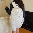 thumbnail image 4 of Resicozy 2026 Cute Polka Dot Backpack 4-Piece Set for Teen Nylon Backpack Set Aesthetic Daypack Beige, 4 of 4