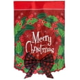 thumbnail image 2 of Briarwood Lane Merry Christmas Wreath Applique Garden Flag, 2 of 4