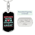 thumbnail image 2 of Being a Mom Grandma  Stainless Steel or 18k Gold Premium Swivel Dog Tag Keychain, 2 of 16