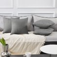 thumbnail image 1 of Deconovo Fundas de cojines decorativas - Juego of 4 Soft Linen Cushion Covers, Machine Washable Pillowcases for Sofa, Grey, 16x16 Inch, 1 of 7