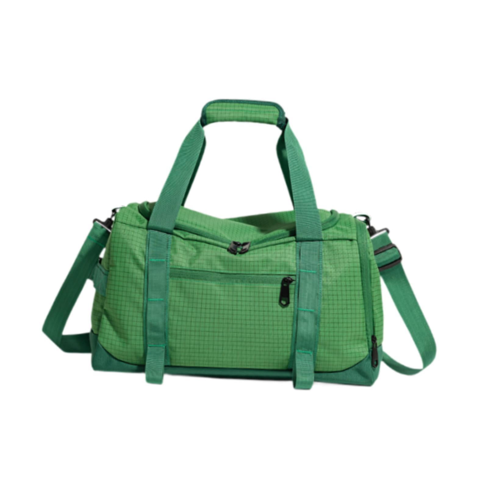 QccHieUs Gym Bag Fitness with Shoe Compartment Easy to Carry Tote Water Resistance Sports Green
