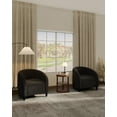 thumbnail image 4 of Fauteuil Tonneau d'Appoint, Fauteuil Tonneau Rembourré, Fauteuil Club Rond Doux, avec Coussin Doux et Dossier en U, pour Salon, Chambre, Réception de Bureau, 4 of 7