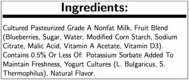 Yoplait Fat Free Blended Blueberry Greek Yogurt, 5.3 Ounce -- 12 per Case.