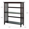 thumbnail image 4 of casual Home Mission Style 3-Shelf Bookcase, Espresso, 4 of 5