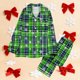 thumbnail image 3 of Puyaiuu Women 2 Piece Christmas Satin Pajama Set Cute Print Long Shirt Loose Shorts Matching Set Loungewear Gift, 3 of 7