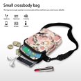 thumbnail image 7 of HELLHERO Black Cat Floral Crossbody Bag 2 Layers Men, Women for Casual Travel 4.33"x1.97"x7.09", 7 of 7