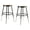 Hardboard/Black, variant on (Pack of 2) NPS 19 -27" Height Adjustable Heavy Duty Steel Stool, Black