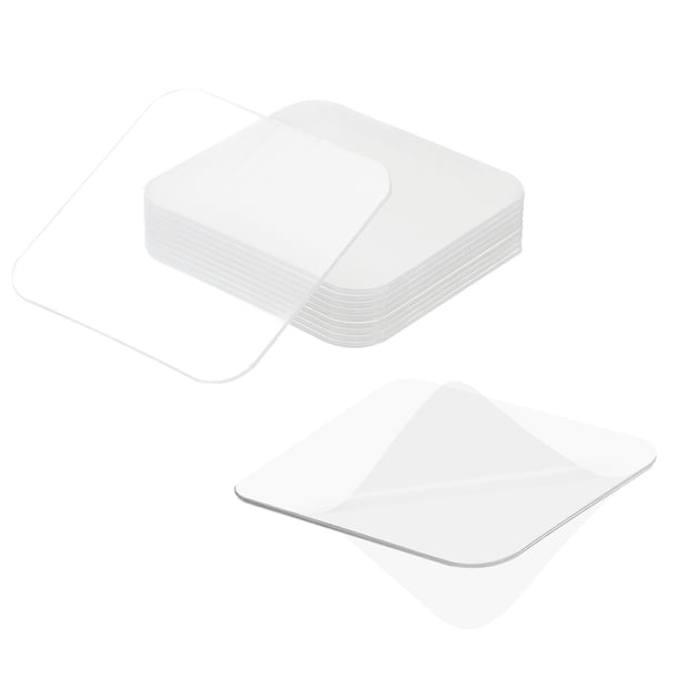 Uxcell 10Pcs Cinta Doble Cara de Alta Resistencia, Tiras Adhesivas Transparentes Removibles para Colgar Imágenes
