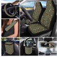 thumbnail image 2 of Qpednta 15Pcs Dark Camo Bow Seat Covers Set with Steering Wheel Cover, Includes Seat Belt Pads, Trash Can, Air Vent Pouch, Rear View Mirror Cover, Coasters, Keychain, Universal Fit, Accessories, 2 of 7