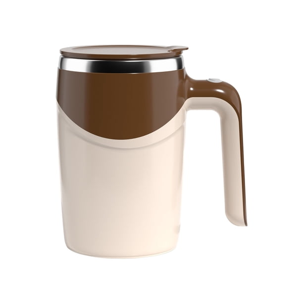 Tazas, Tazas con Tapa, Tazas para Café Helado con Tapa, Taza Automática para Remover Café, Taza Magnética Giratoria para Leche, Taza Mezcladora