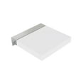 thumbnail image 3 of Avenir 14" x 13" Folding Wall-Mounted Shower Seat in Glossy White, PU Leather Padded, 3 of 6