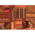 thumbnail image 1 of Ahgly Company Indoor Rectangle Patchwork Orange Transitional Area Rugs, 4' x 6', 1 of 1