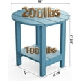 thumbnail image 4 of WINSOON 2-Tier Side Table Adirondack Table End Table with Storage Shelf Baby Blue, 4 of 7