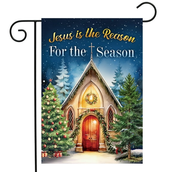 Briarwood Lane Reason For the Season Church Garden Flag