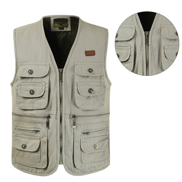 Hunting Vest,Cargo Vest Multi Pockets Mens Vest Fishing Vest Optimal  Efficiency