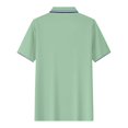 thumbnail image 4 of GEWSEY Men's Polo Shirts Classic Short Sleeve Polo T Shirts Cotton Pique Casual Summer Fashion Golf Shirt (Light Green, 3XL), 4 of 9