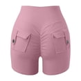 thumbnail image 5 of Women's High Waisted Yoga Shorts with Pockets Dressy 2026 Summer Elastic High Waisted Seamless Workout Lifting Gym Vacation Shorts, 5 of 5