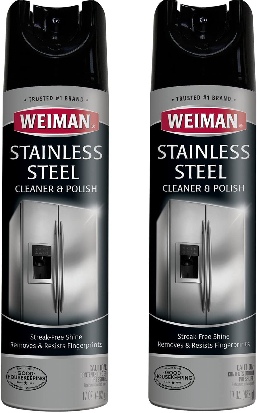 Weiman Stainless Steel Cleaner and Polish 17 Ounce (2 Pack) Non
