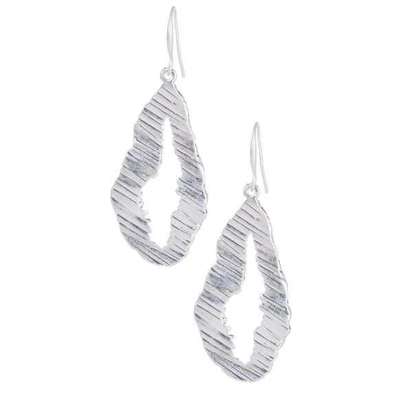 Ridge Earring in silver