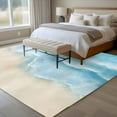 thumbnail image 4 of 5x8 Area Rugs for Living Room, Blue Beige Waves Non Slip Area Rugs for Kitchen Bedroom Entryway, Summer Beach Washable Carpet Runner Rug Floor Mats for Bedroom Home Decor Coastal Nautical Ocean, 4 of 9