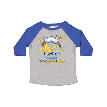 

Inktastic I Love my Oma to the Moon and Back Cute Sheep Boys or Girls Toddler T-Shirt