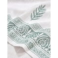 thumbnail image 7 of Linenwalas Natural Cotton Linen Semi-Sheer Curtains for Living Room 96 inch Length 2 Panels Set, Grommet Top, Semi Transparent Curtain Balance Privacy & Light (W-52xL-96 Inches /Green Leaf Design), 7 of 7