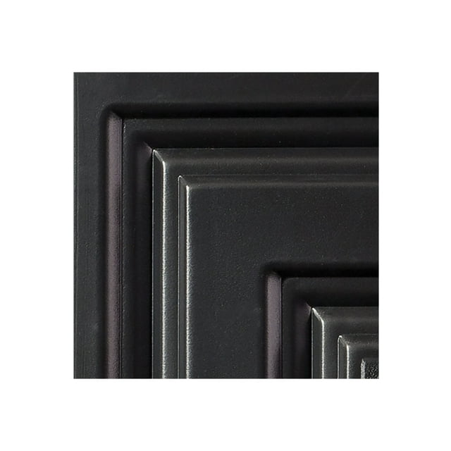 Genesis Icon Relief Carreaux de Plafond Noirs - Installation Facile à Insérer – Imperméables, Lavables et Ignifuges - PVC de Haute Qualité pour Prévenir les Casses (Échantillon 12 Pouces x 12 Pouces)