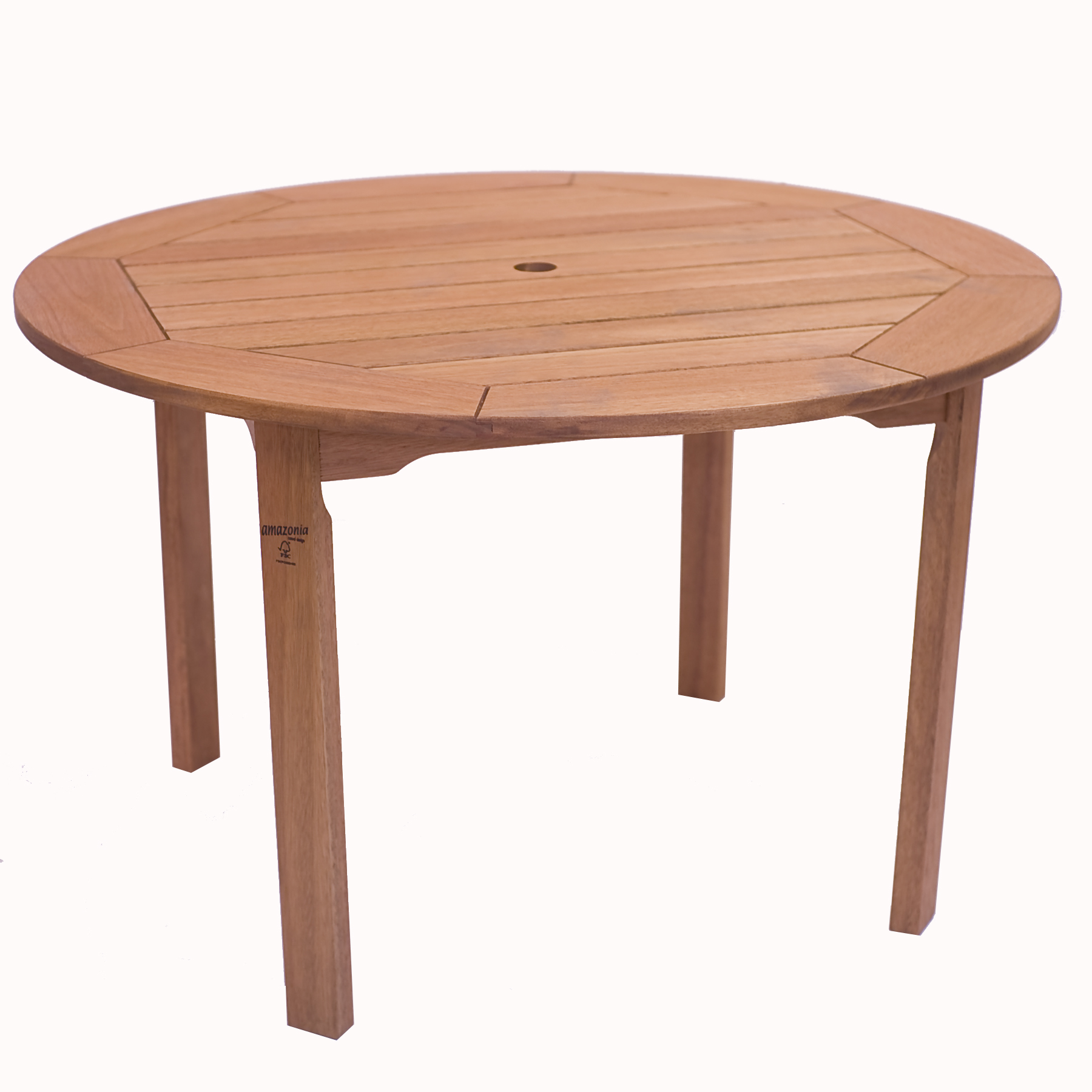 New York 5-Piece Round Patio Dining Set | Eucalyptus Wood | Ideal for Outdoors and Indoors - image 3 of 7