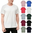 thumbnail image 4 of Mens Plus Size Shirts Summer Men's Round Neck T-shirt Mercerized Cotton Short Sleeve, 4 of 4