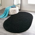 thumbnail image 5 of Unique Loom Solid Shag Collection Area Rug (8' x 10' Oval Jet Black), 5 of 7