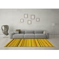 thumbnail image 3 of Ahgly Company Indoor Round Abstract Yellow Modern Area Rugs, 7' Round, 3 of 4