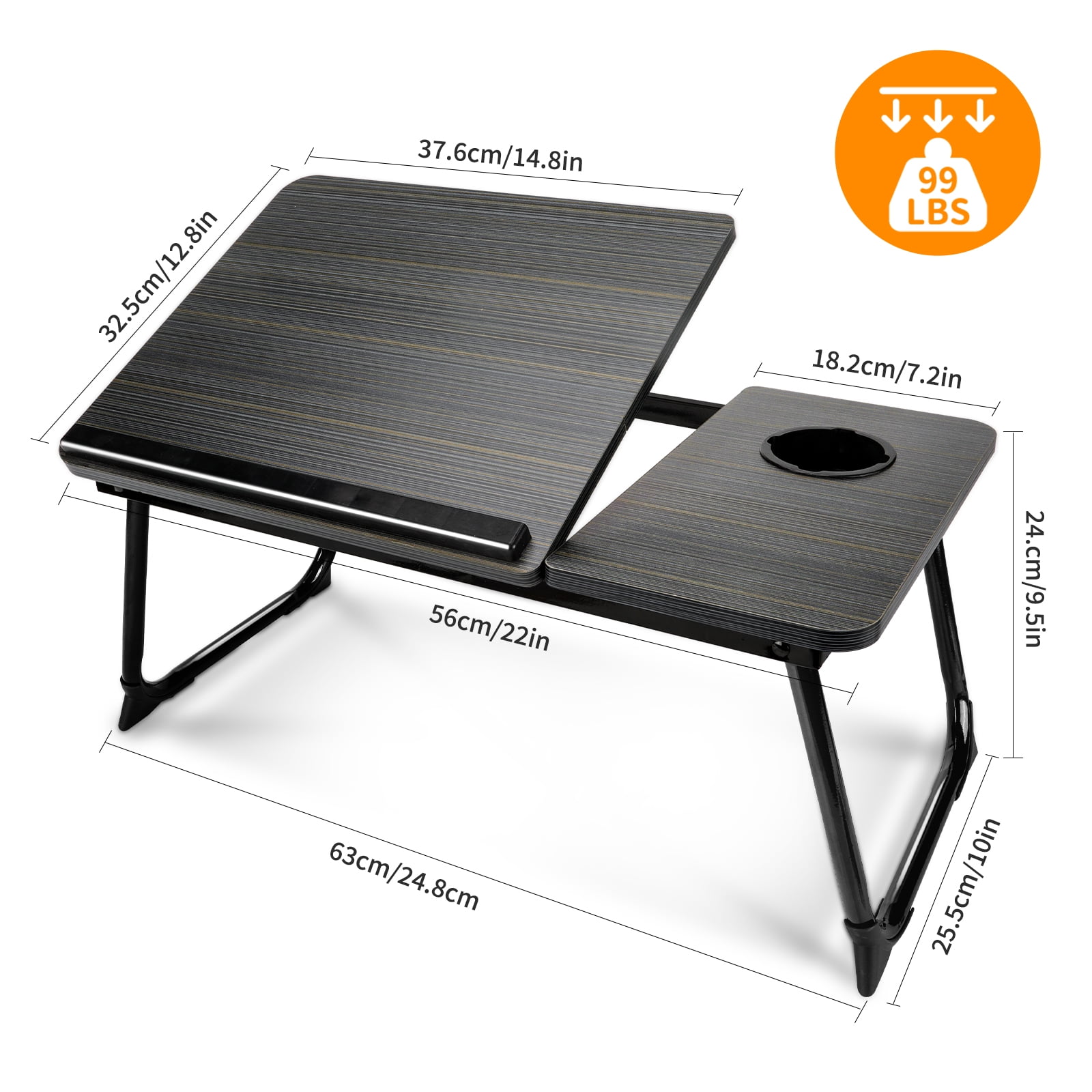 Laptop Bed Tray Table, WLRETMCI Foldable Lap Desk for Bed and Sofa, Laptop Desk Notebook Stand for Eating Breakfast, Reading Book, Watching Movie on iPad