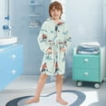 thumbnail image 5 of FORMRS Niños Bathrobe Unisex Hooded Robe Soft Plush Pajamas Sleepwear, Size 2-3T, Ice Play, 5 of 7