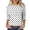 White, variant on Fgnfyis Women's T-Shirts Polka Dot Print Short Sleeve Crew Neck Casual Blouse Top Flowy Fit Style Womens Tops White XL