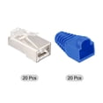 Shielded Modular RJ45 Cat6 Shielded Connectors RJ45 Ends Shield Modular 8P8C Connector ...